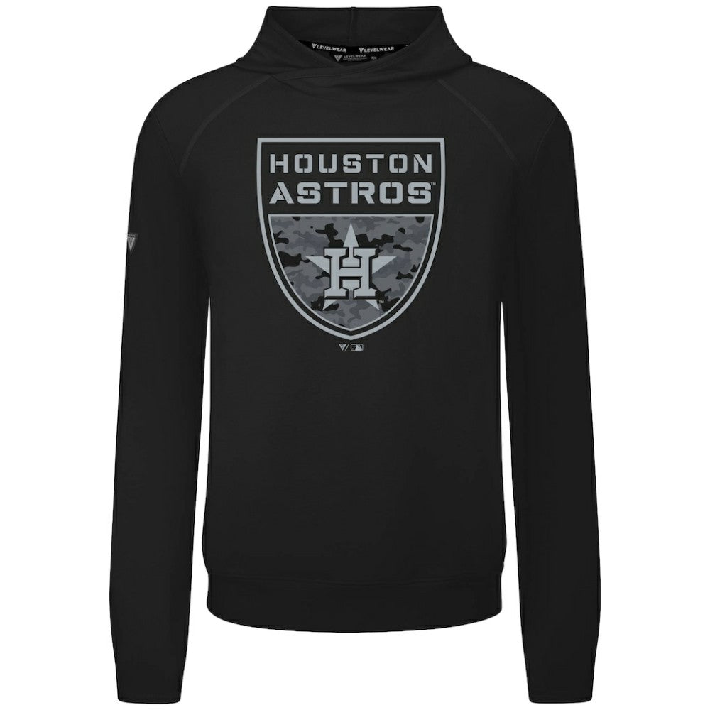 Houston Astros Levelwear Mandate Buckler Tri-Blend Pullover Hoodie - MLB