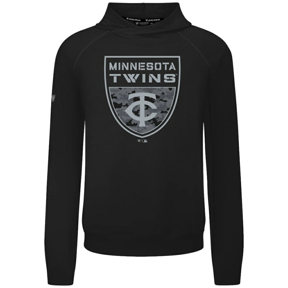 Minnesota Twins Levelwear Mandate Buckler Tri-Blend Pullover Hoodie - MLB
