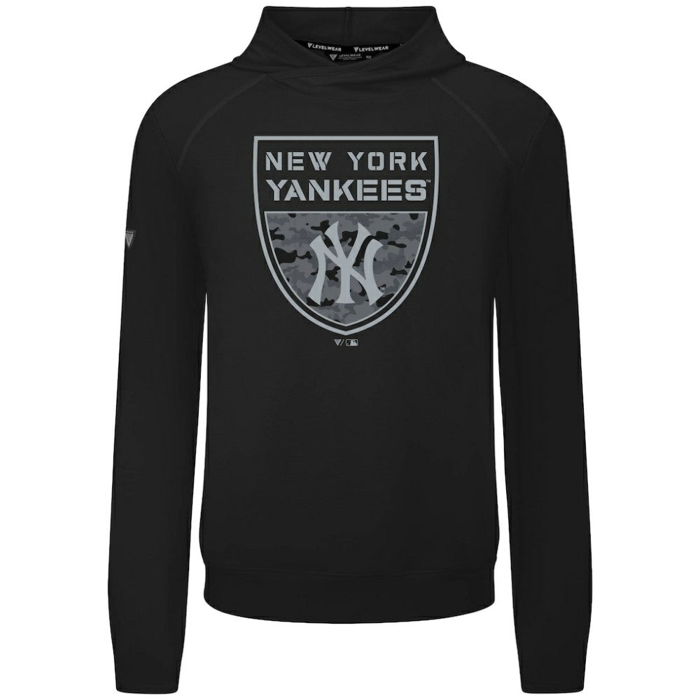 New York Yankees Levelwear Mandate Buckler Tri-Blend Pullover Hoodie - MLB