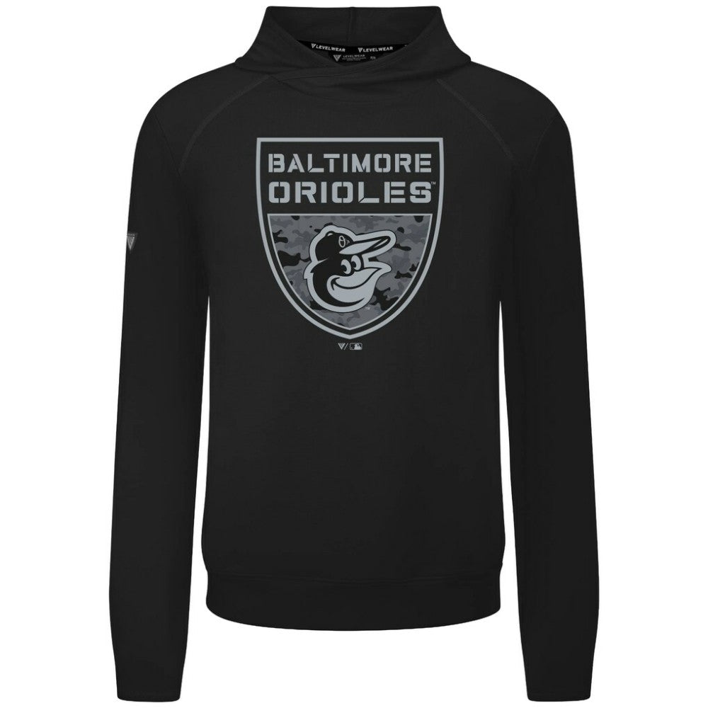 Baltimore Orioles Levelwear Mandate Buckler Tri-Blend Pullover Hoodie - MLB