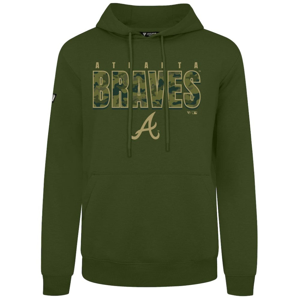 Atlanta Braves Levelwear Podium Protect Pullover Hoodie - MLB