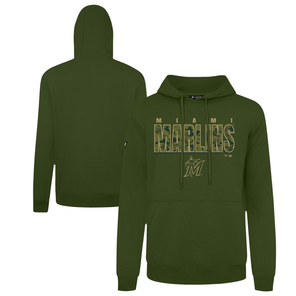 Miami Marlins Levelwear Podium Protect Pullover Hoodie - MLB