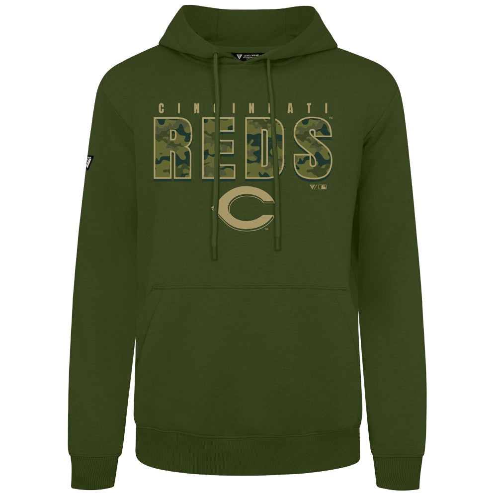 Cincinnati Reds Levelwear Podium Protect Pullover Hoodie - MLB