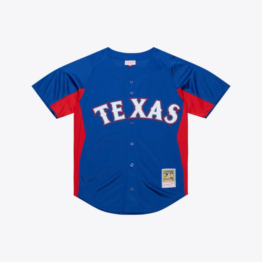 Adrian Beltre Texas Rangers Mitchell & Ness Cooperstown Mesh Batting Practice Button-Up Jersey - MLB
