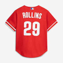 Jimmy Rollins Philadelphia Phillies Mitchell & Ness Cooperstown Mesh Batting Practice Button-Up Jersey - MLB