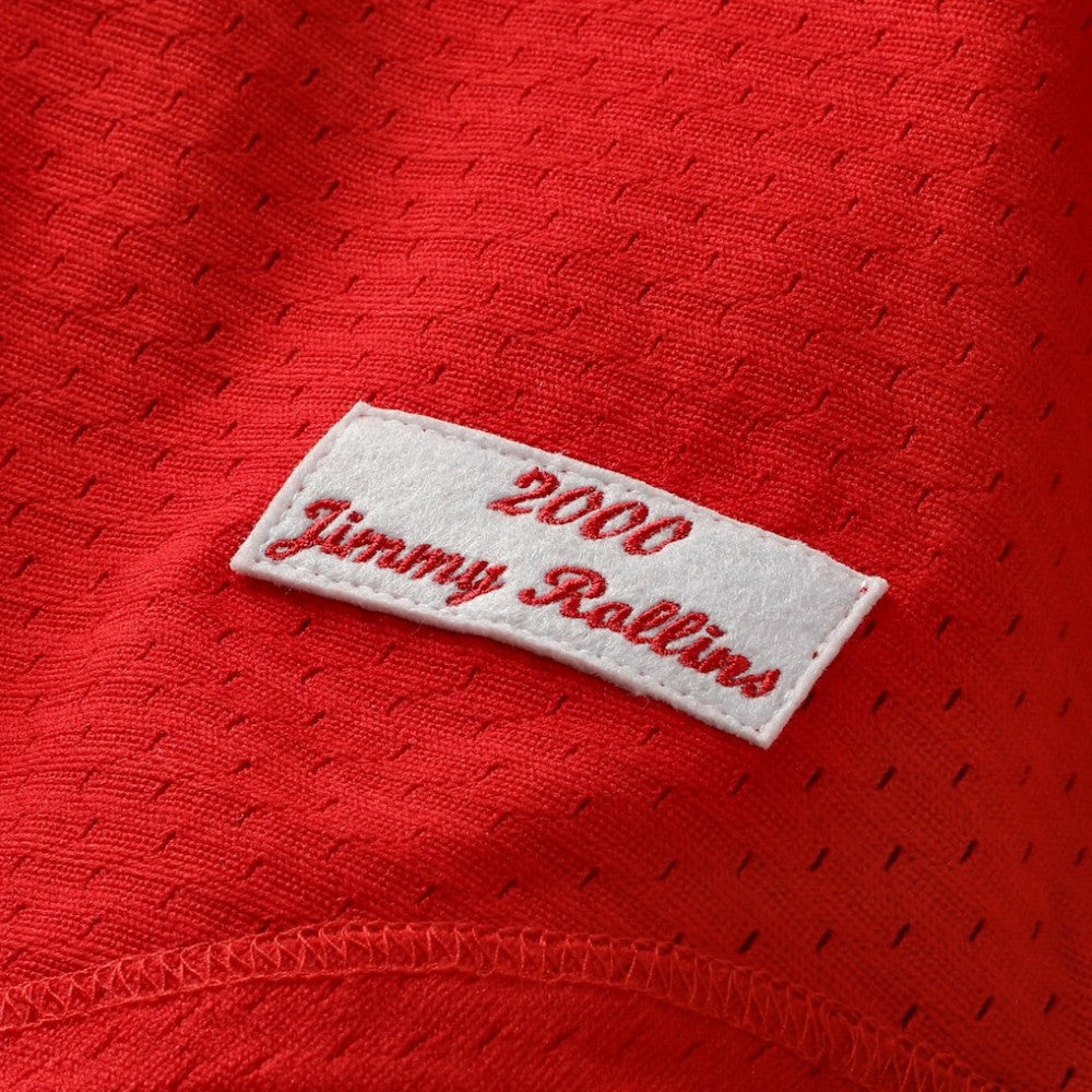 Jimmy Rollins Philadelphia Phillies Mitchell & Ness Cooperstown Mesh Batting Practice Button-Up Jersey - MLB