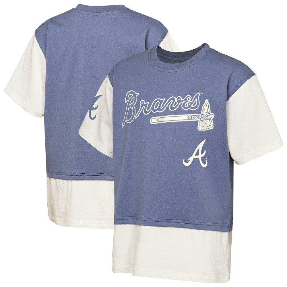 Atlanta Braves Outerstuff Youth Ultimate Pastels Premium Double Run T-Shirt - MLB