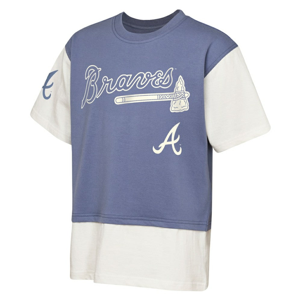 Atlanta Braves Outerstuff Youth Ultimate Pastels Premium Double Run T-Shirt - MLB