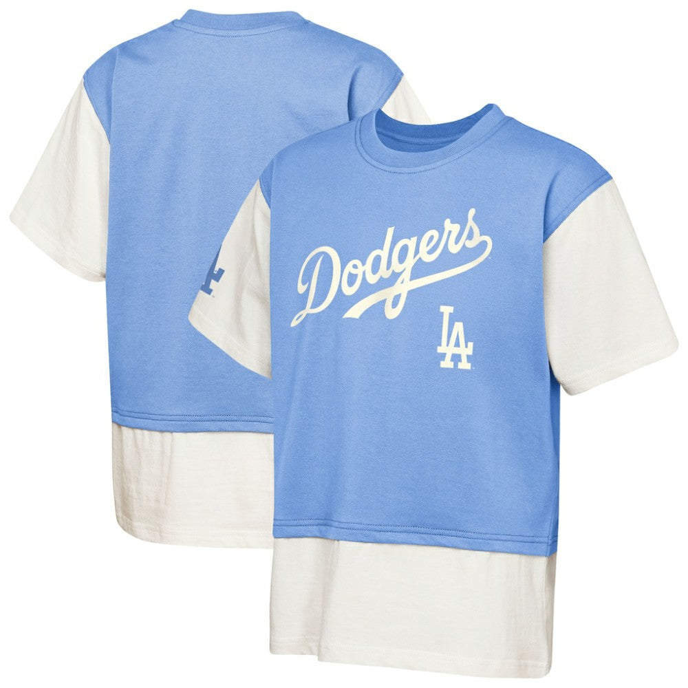 Los Angeles Dodgers Outerstuff Youth Ultimate Pastels Premium Double Run T-Shirt - MLB