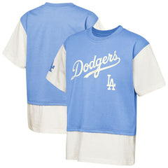 Los Angeles Dodgers Outerstuff Youth Ultimate Pastels Premium Double Run T-Shirt - MLB