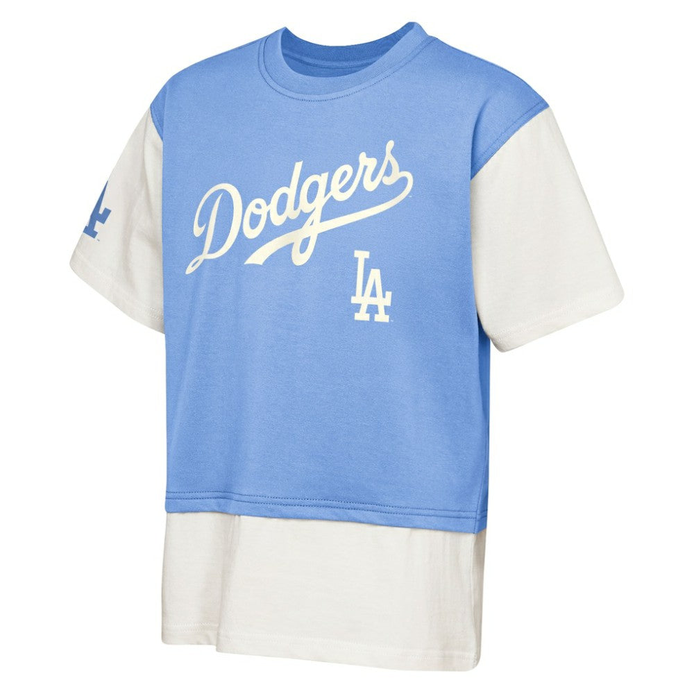 Los Angeles Dodgers Outerstuff Youth Ultimate Pastels Premium Double Run T-Shirt - MLB