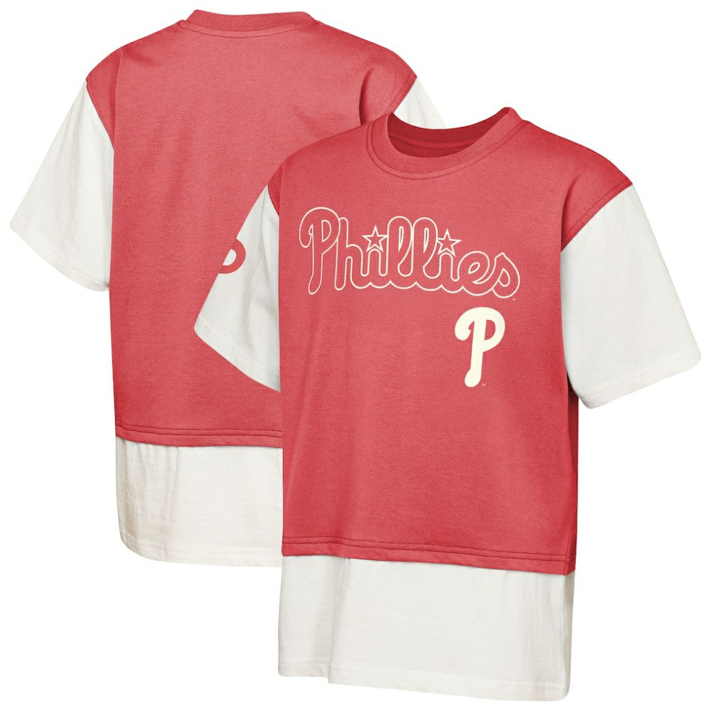 Philadelphia Phillies Outerstuff Youth Ultimate Pastels Premium Double Run T-Shirt - MLB