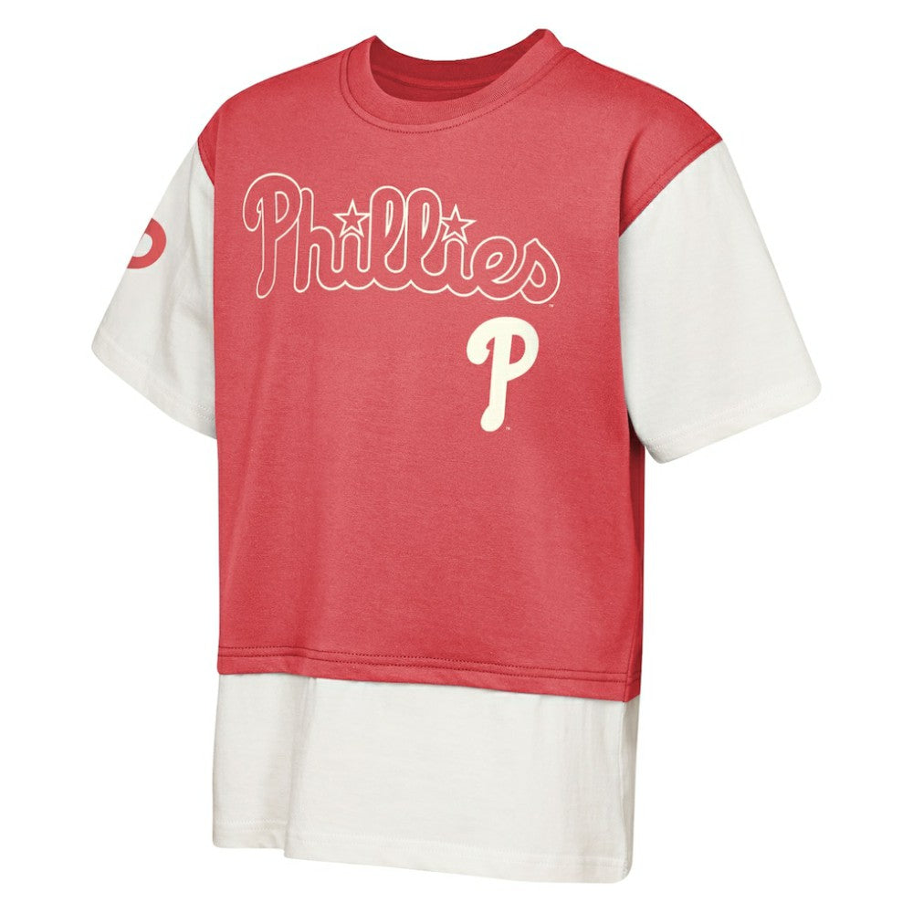 Philadelphia Phillies Outerstuff Youth Ultimate Pastels Premium Double Run T-Shirt - MLB