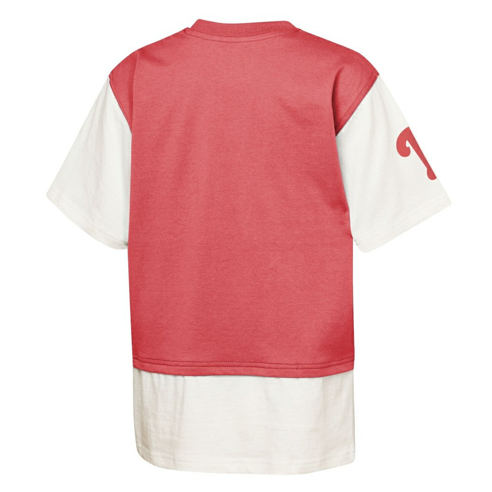 Philadelphia Phillies Outerstuff Youth Ultimate Pastels Premium Double Run T-Shirt - MLB