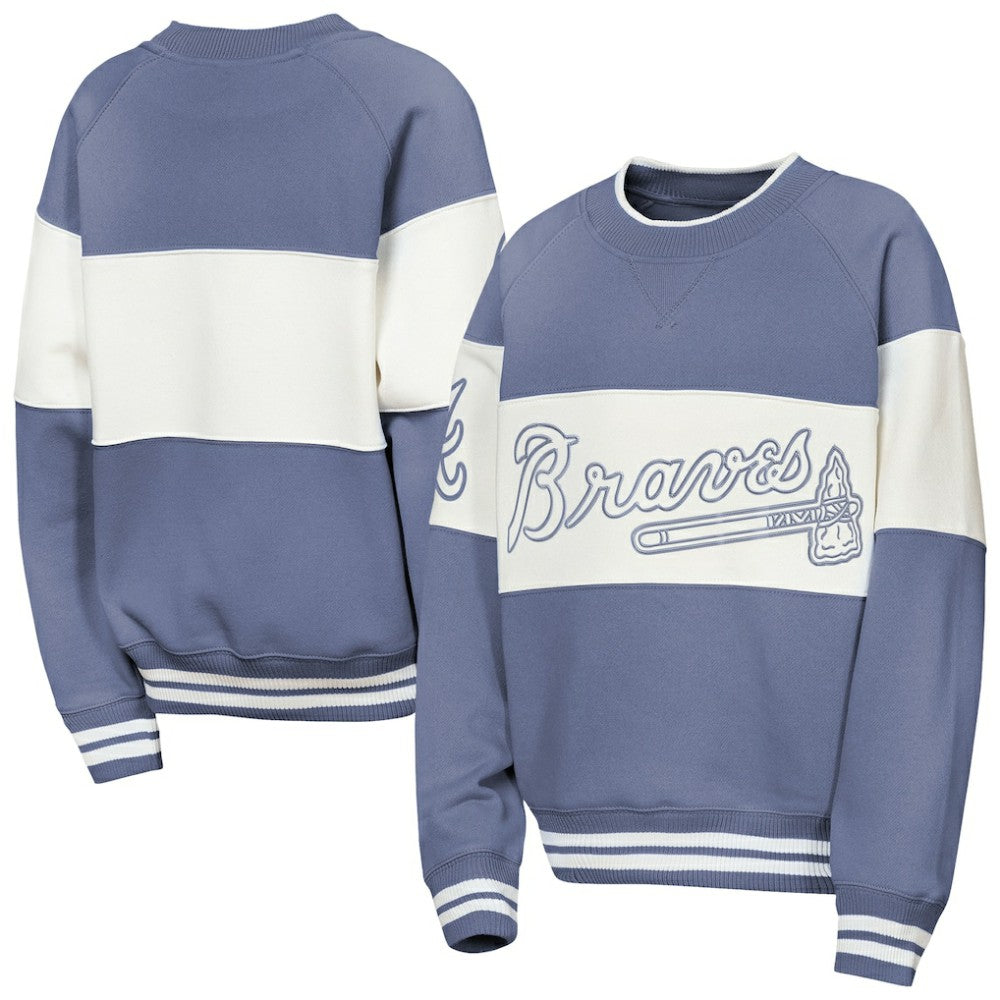Atlanta Braves Outerstuff Youth Ultimate Pastels On Base Sweatshirt - MLB