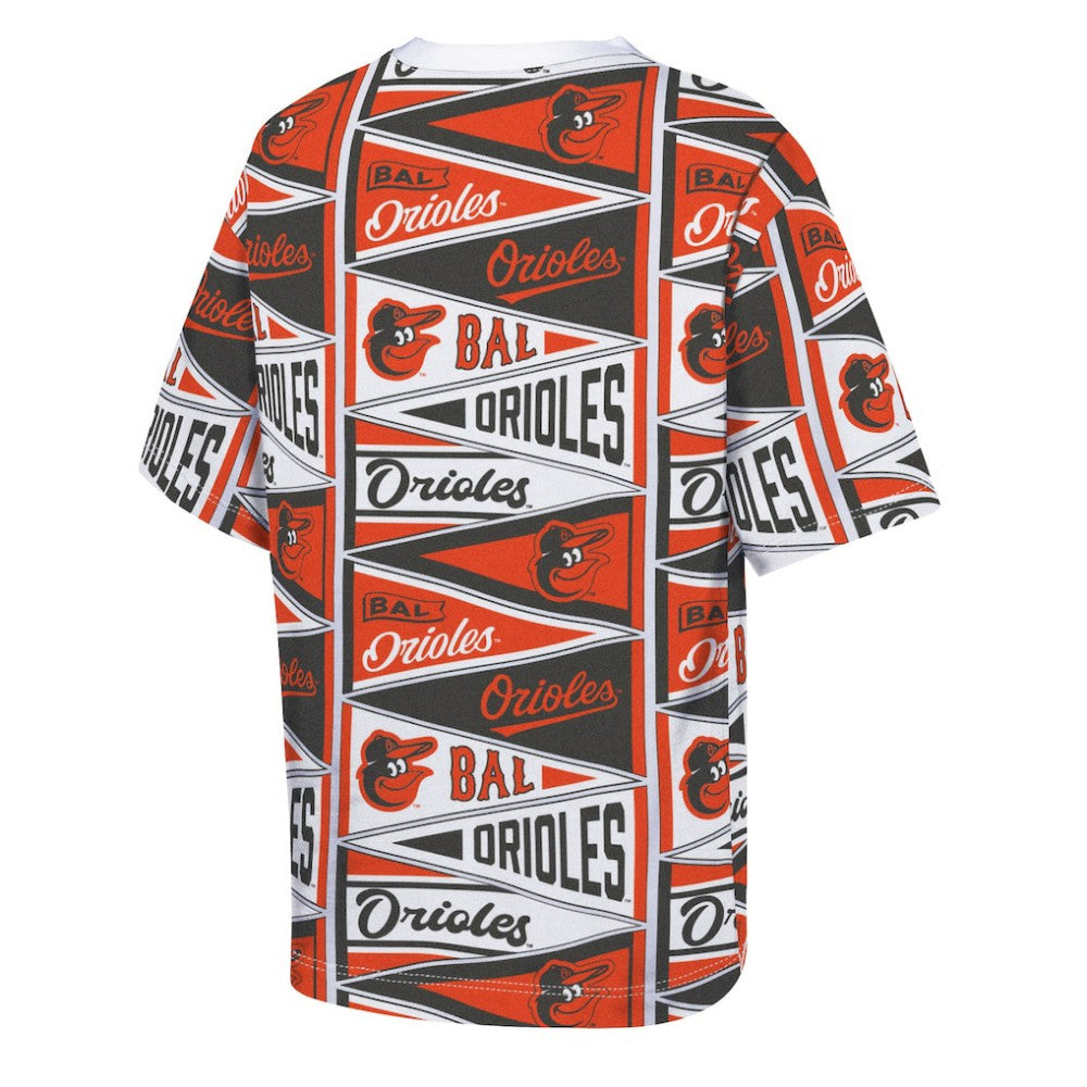 Baltimore Orioles Outerstuff Youth All-Over Pennant T-Shirt - MLB