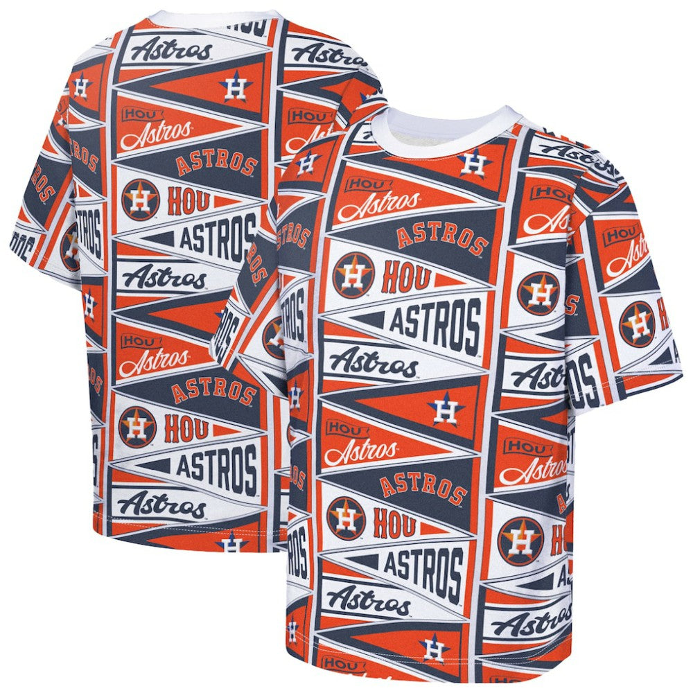 Houston Astros Outerstuff Youth All-Over Pennant T-Shirt - MLB