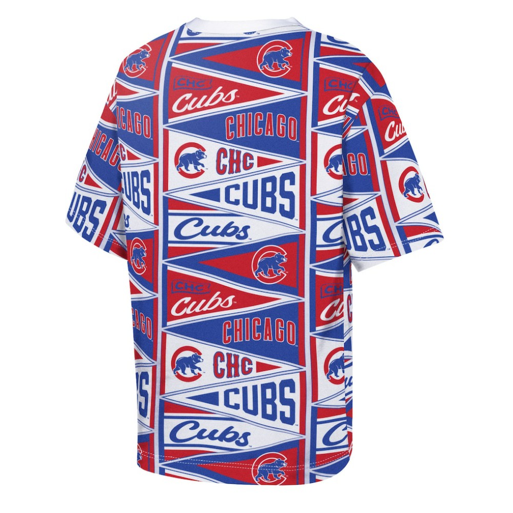 Chicago Cubs Outerstuff Youth All-Over Pennant T-Shirt - MLB