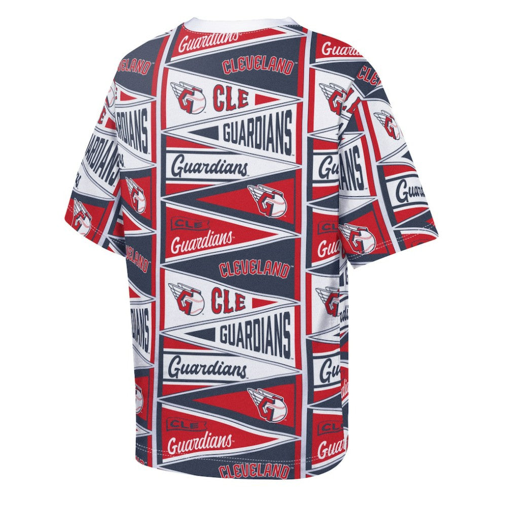 Cleveland Guardians Outerstuff Youth All-Over Pennant T-Shirt - MLB