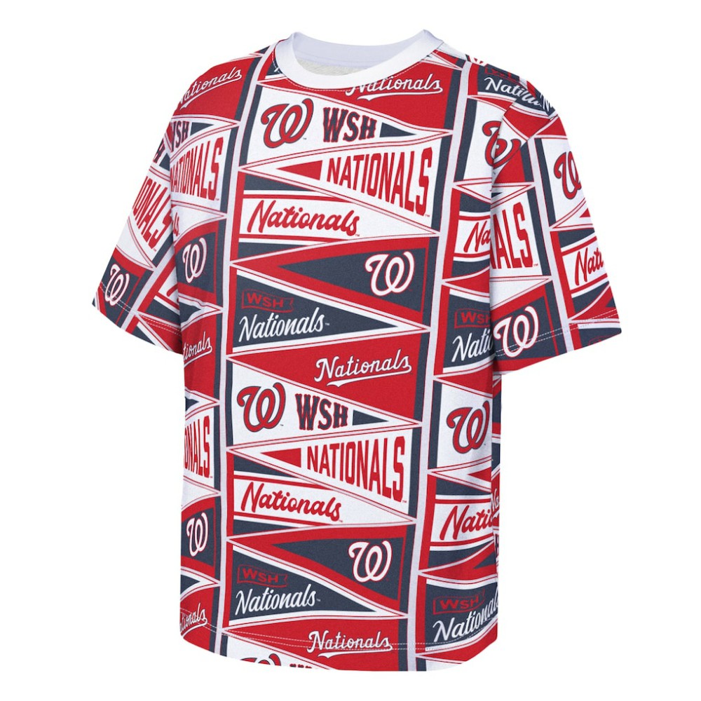 Washington Nationals Outerstuff Youth All-Over Pennant T-Shirt - MLB