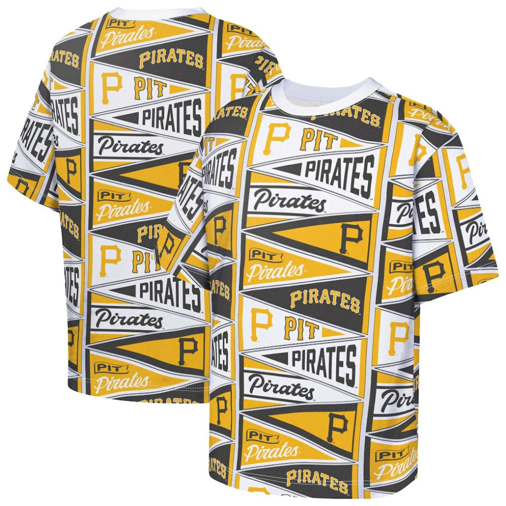 Pittsburgh Pirates Outerstuff Youth All-Over Pennant T-Shirt - MLB