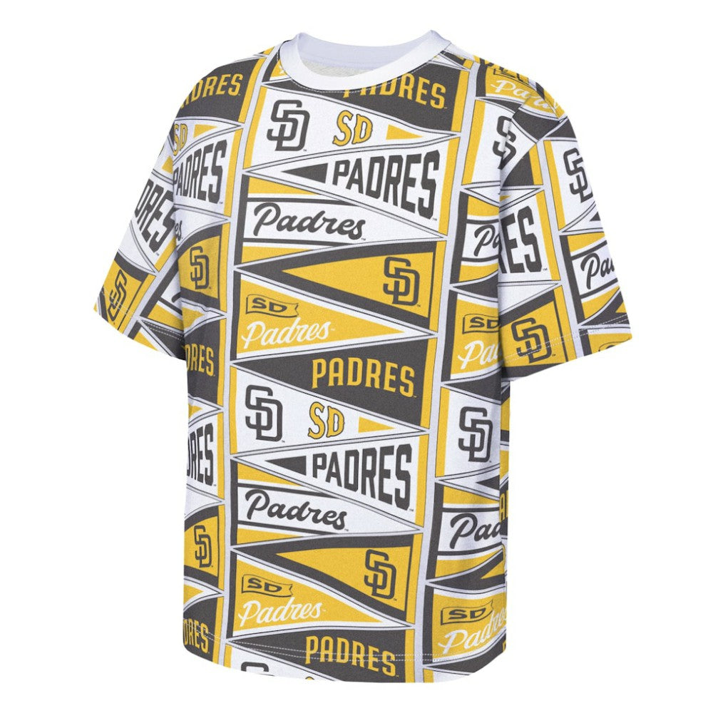 San Diego Padres Outerstuff Youth All-Over Pennant T-Shirt - MLB