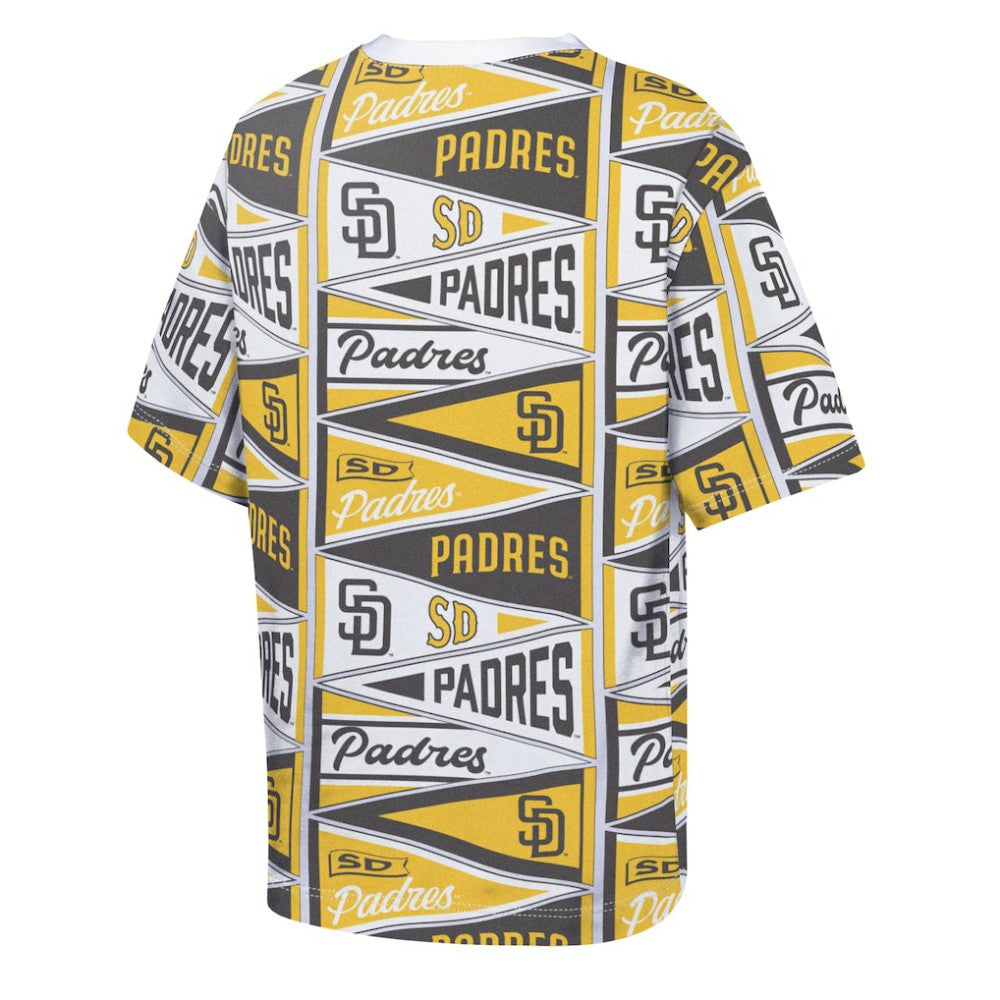 San Diego Padres Outerstuff Youth All-Over Pennant T-Shirt - MLB
