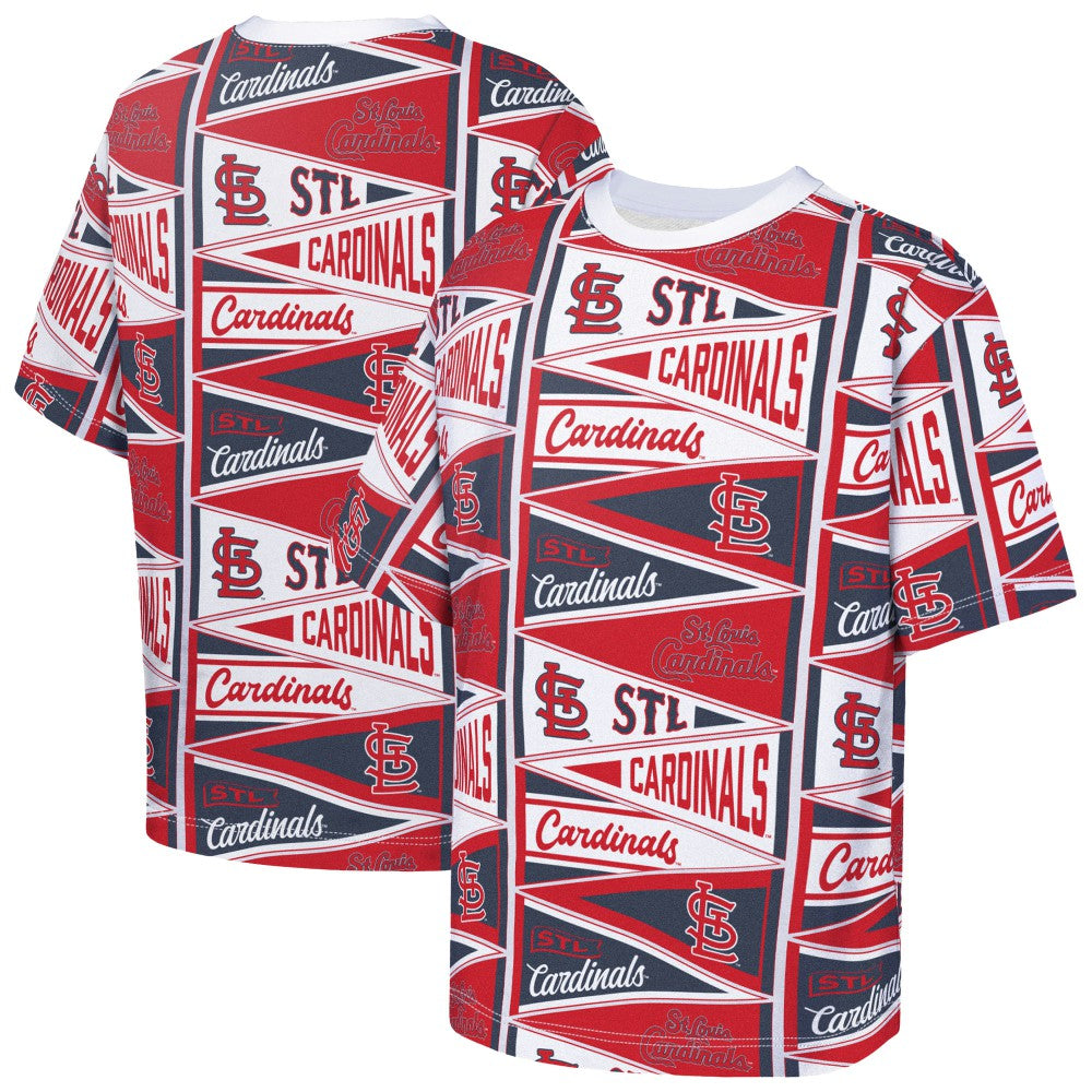 St. Louis Cardinals Outerstuff Youth All-Over Pennant T-Shirt - MLB