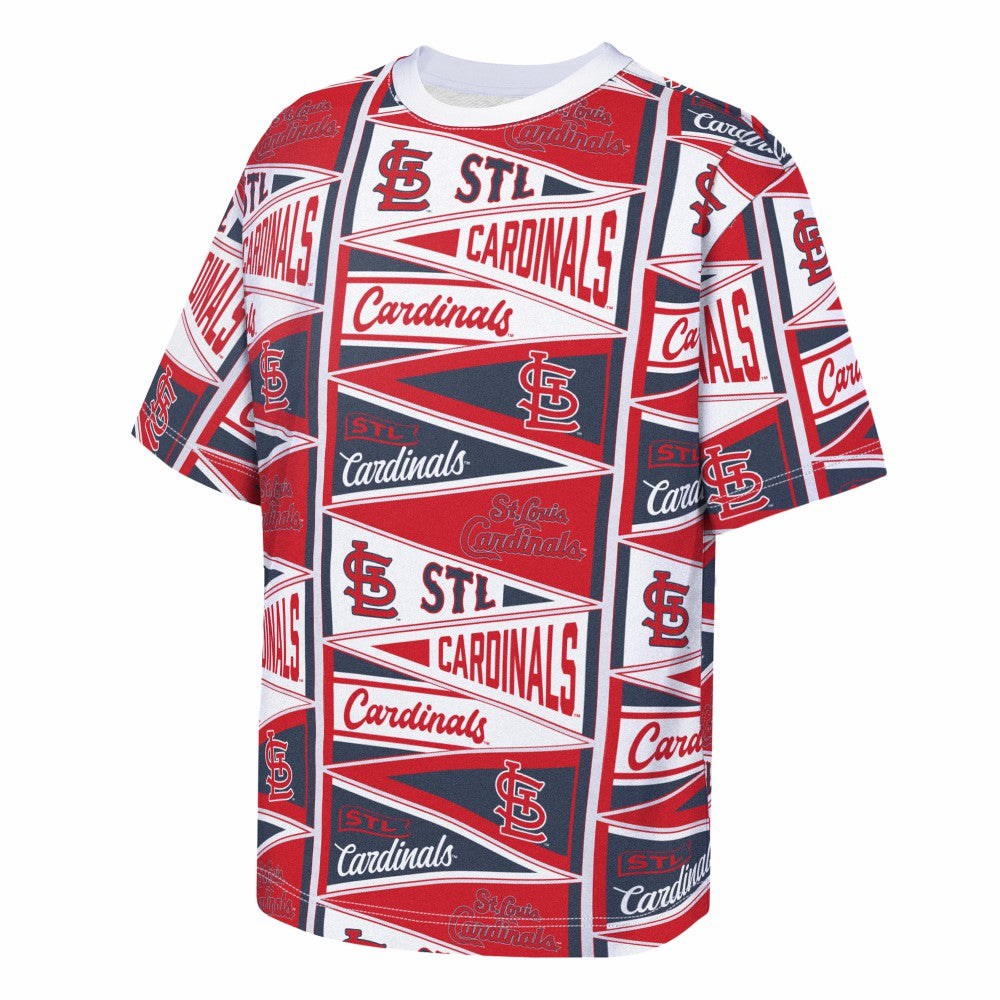 St. Louis Cardinals Outerstuff Youth All-Over Pennant T-Shirt - MLB