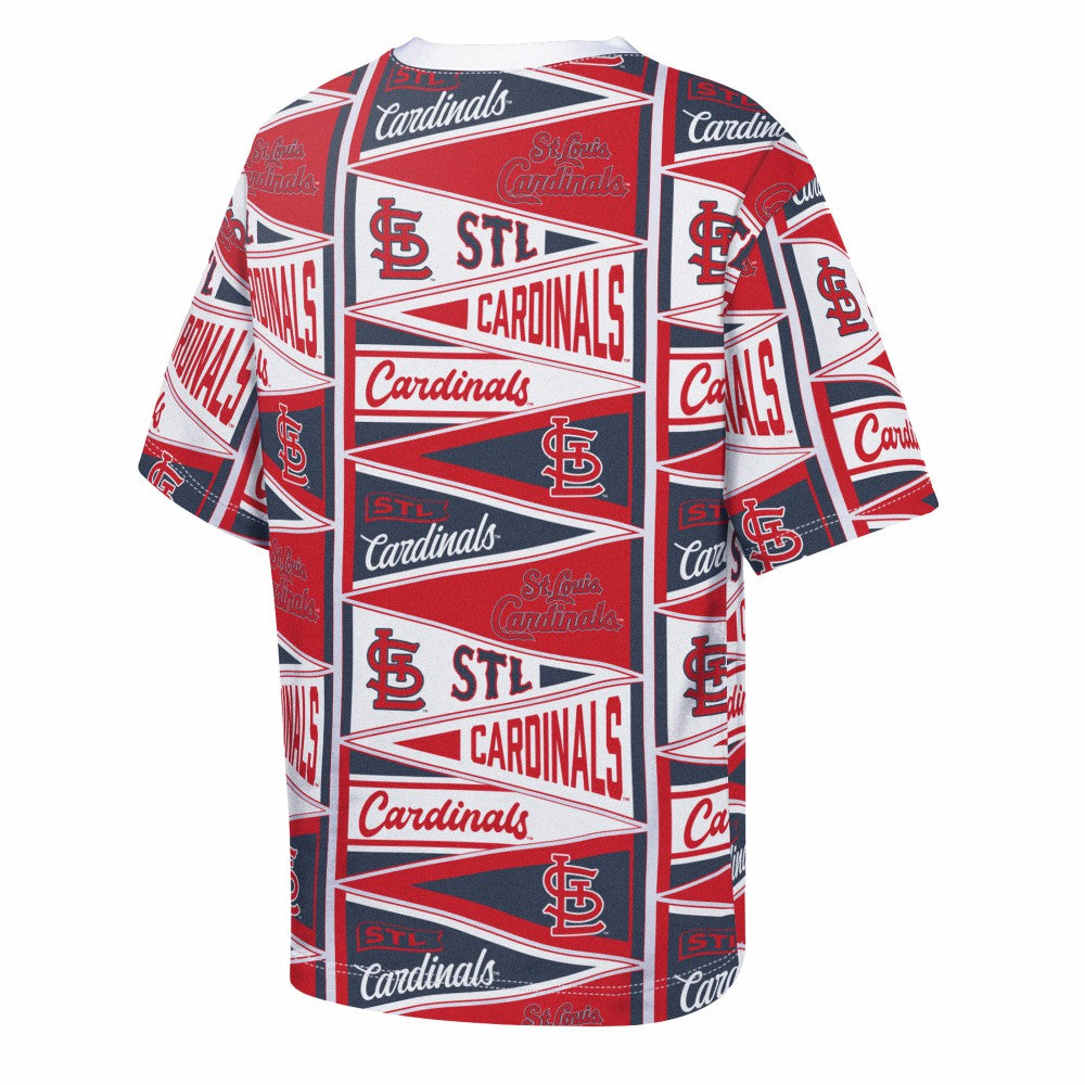 St. Louis Cardinals Outerstuff Youth All-Over Pennant T-Shirt - MLB