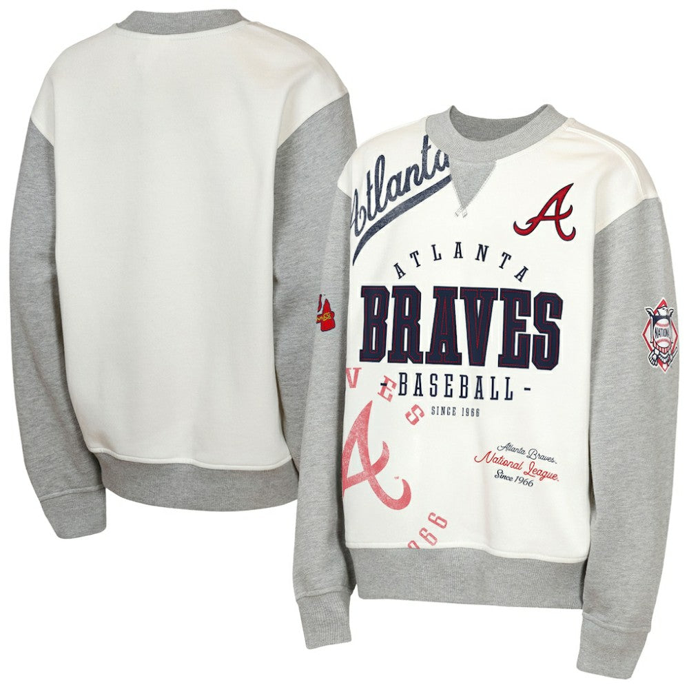 Atlanta Braves Outerstuff Youth Big League Power Hit Fleece Sweatshirt - MLB