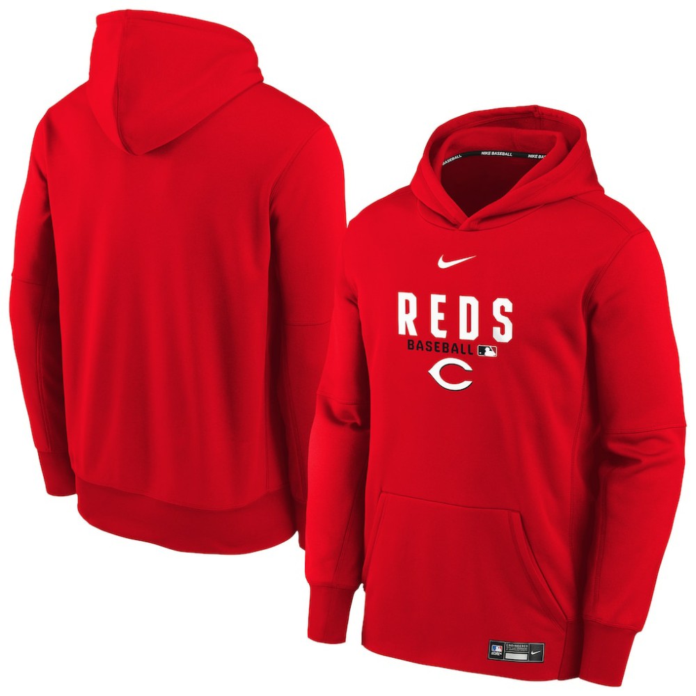 Cincinnati Reds Nike Youth Authentic Collection Therma-FIT Hoodie - MLB