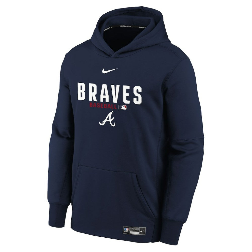 Atlanta Braves Nike Youth Authentic Collection Therma-FIT Hoodie - MLB