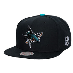 San Jose Sharks Mitchell & Ness Legendary Away Snapback Hat - Black - NHL