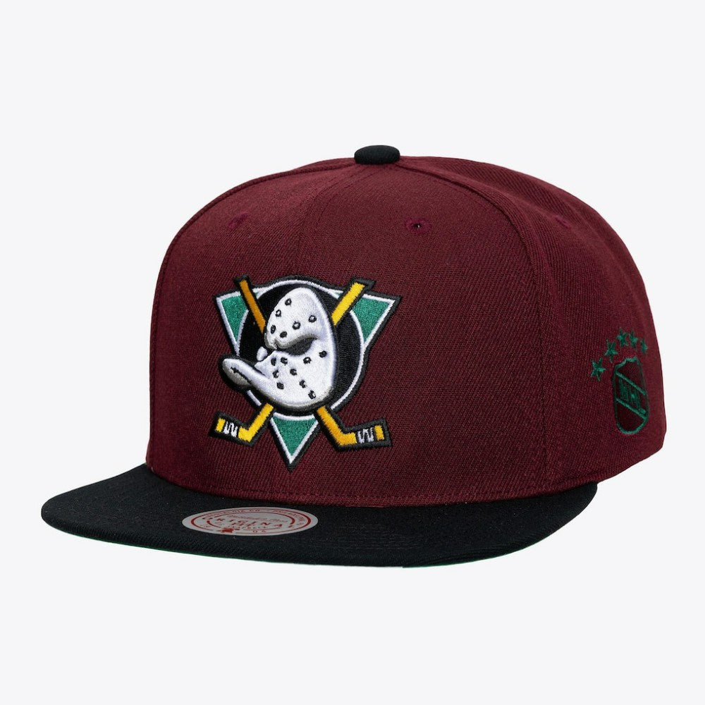 Anaheim Ducks Mitchell & Ness Legendary Home Snapback Hat - Maroon - NHL