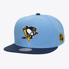 Pittsburgh Penguins Mitchell & Ness Legendary Home Snapback Hat - Light Blue - NHL