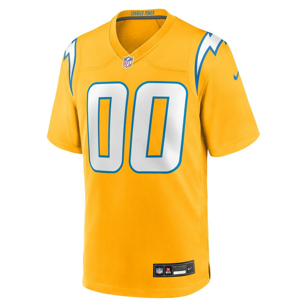 Los Angeles Chargers Alternate Charger Power Game Custom Jersey Gold | Nike for Sale