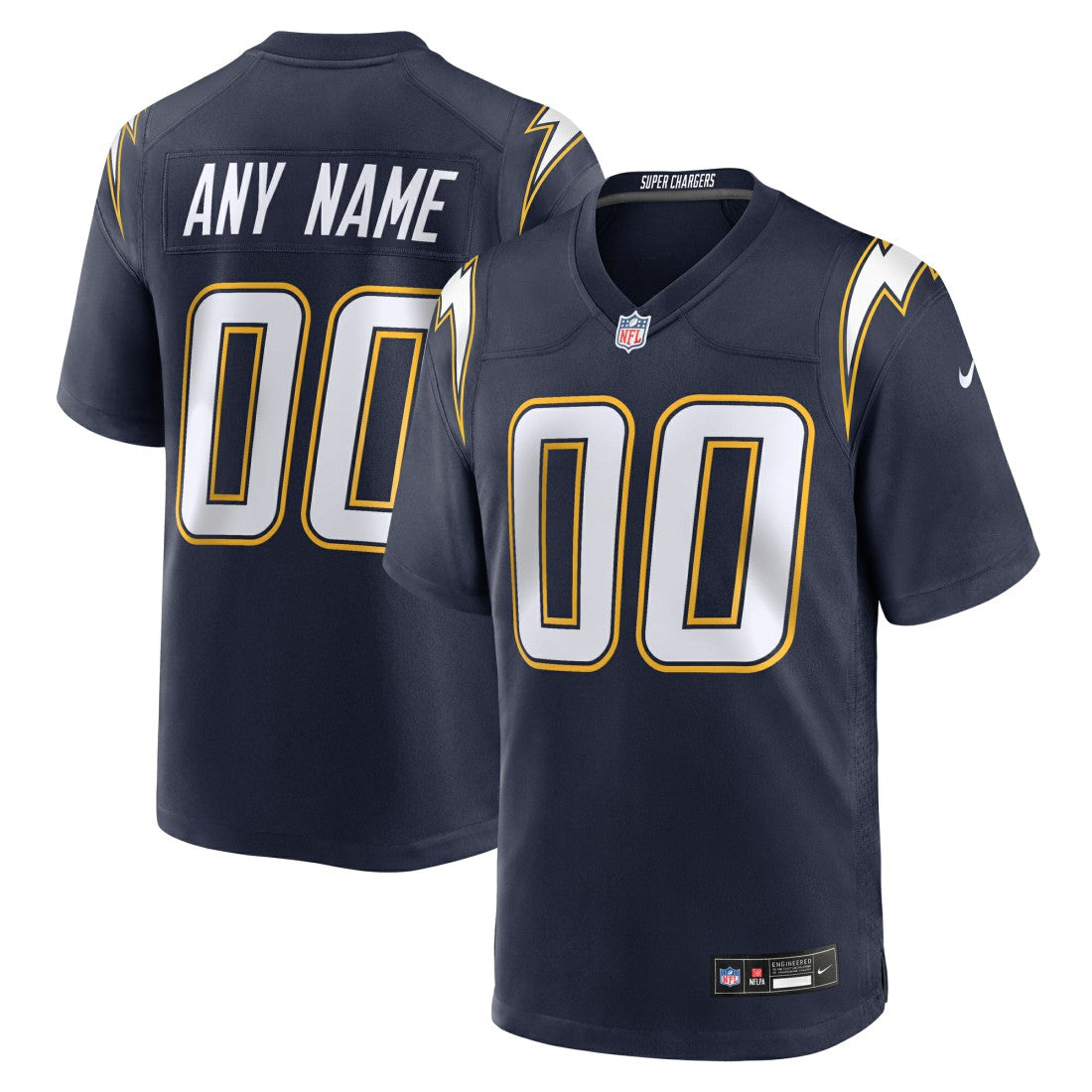 Los Angeles Chargers Alternate Super Chargers Game Custom Jersey Navy | Nike for Sale