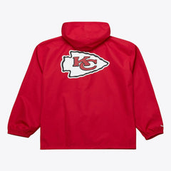 Kansas City Chiefs Coaches Full-Snap Hooded Windbreaker Jacket Red | Mitchell & Ness