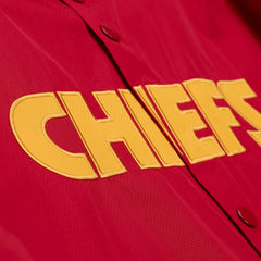 Kansas City Chiefs Coaches Full-Snap Hooded Windbreaker Jacket Red | Mitchell & Ness