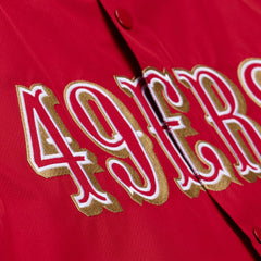 San Francisco 49ers Coaches Full-Snap Hooded Windbreaker Jacket Scarlet | Mitchell & Ness