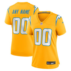 Los Angeles Chargers Women's Alternate Charger Power Game Custom Jersey Gold | Nike for Sale