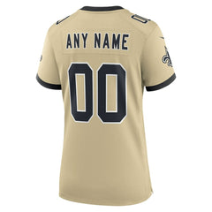 New Orleans Saints Women's Gameday Golds Alternate Custom Game Jersey Gold | Nike for Sale