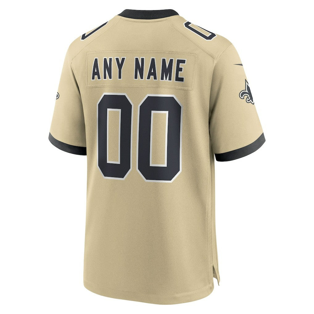 New Orleans Saints Youth Gameday Golds Alternate Custom Game Jersey Gold | Nike for Sale