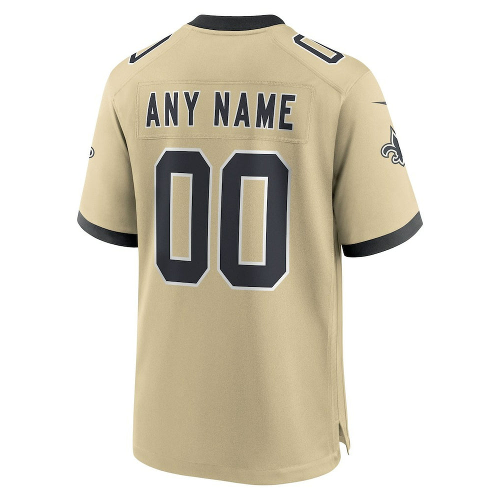 New Orleans Saints Youth Gameday Golds Alternate Custom Game Jersey Gold | Nike for Sale