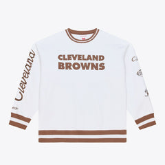 Cleveland Browns Arctic Fleece Sweatshirt White | Mitchell & Ness
