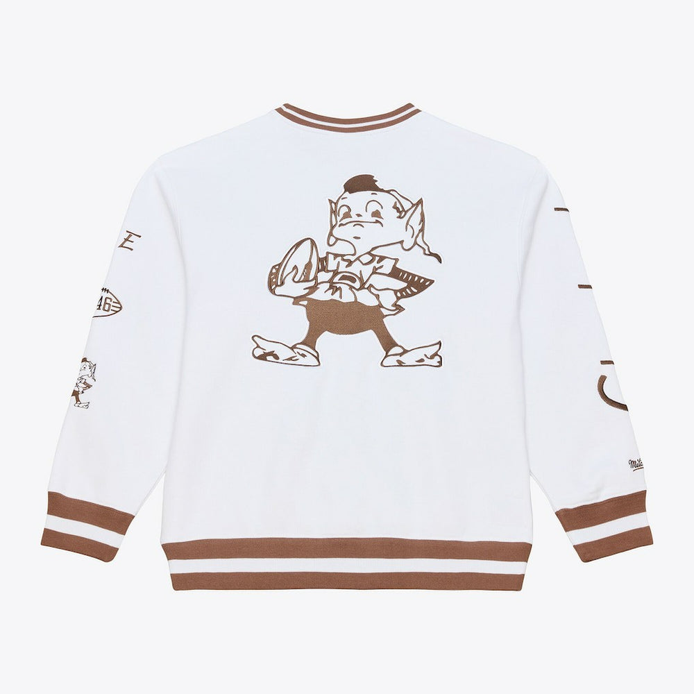 Cleveland Browns Arctic Fleece Sweatshirt White | Mitchell & Ness