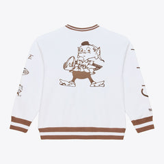 Cleveland Browns Arctic Fleece Sweatshirt White | Mitchell & Ness
