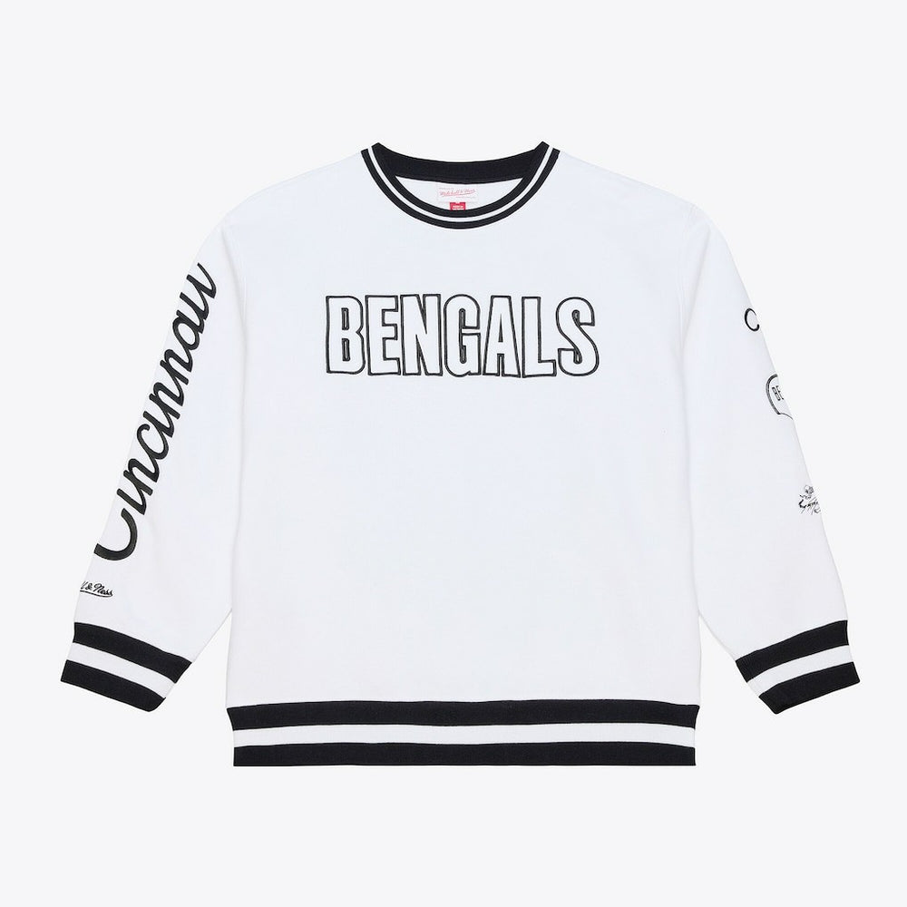 Cincinnati Bengals Arctic Fleece Sweatshirt White | Mitchell & Ness
