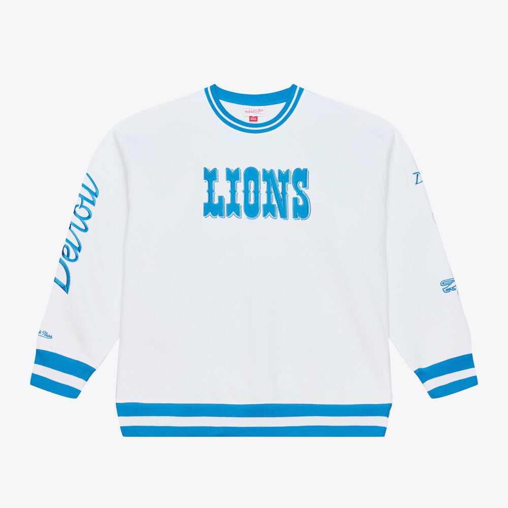 Detroit Lions Arctic Fleece Sweatshirt White | Mitchell & Ness